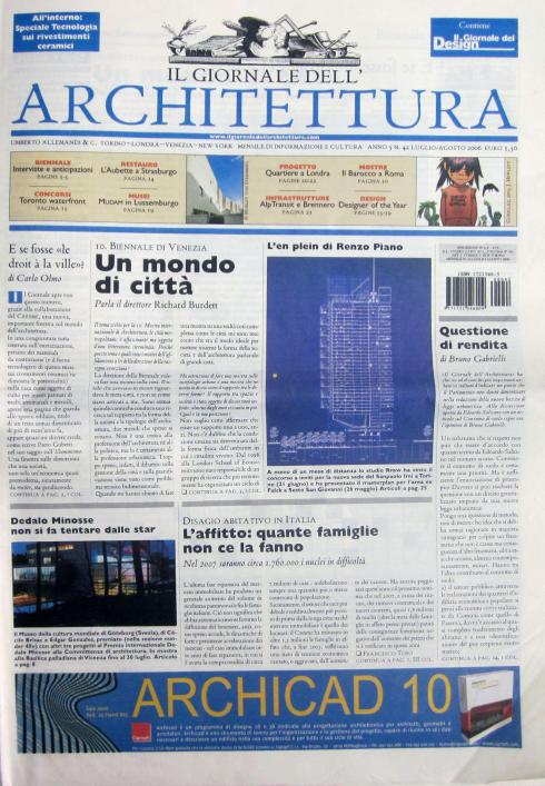 Il giornale dell'architettura, n.42, luglio agosto 2006