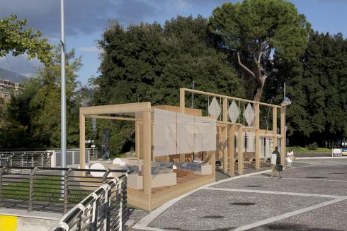 il palco sulla piazza