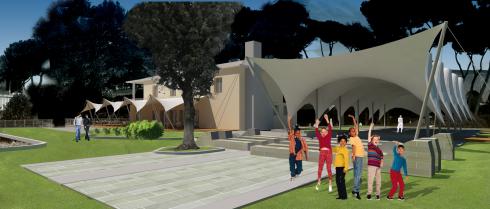 la tenda nel giardino